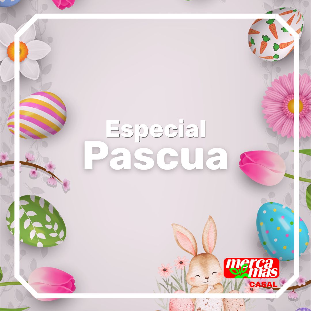 Especial Pascua en Mercamas Casal con decoración primaveral y productos de temporada