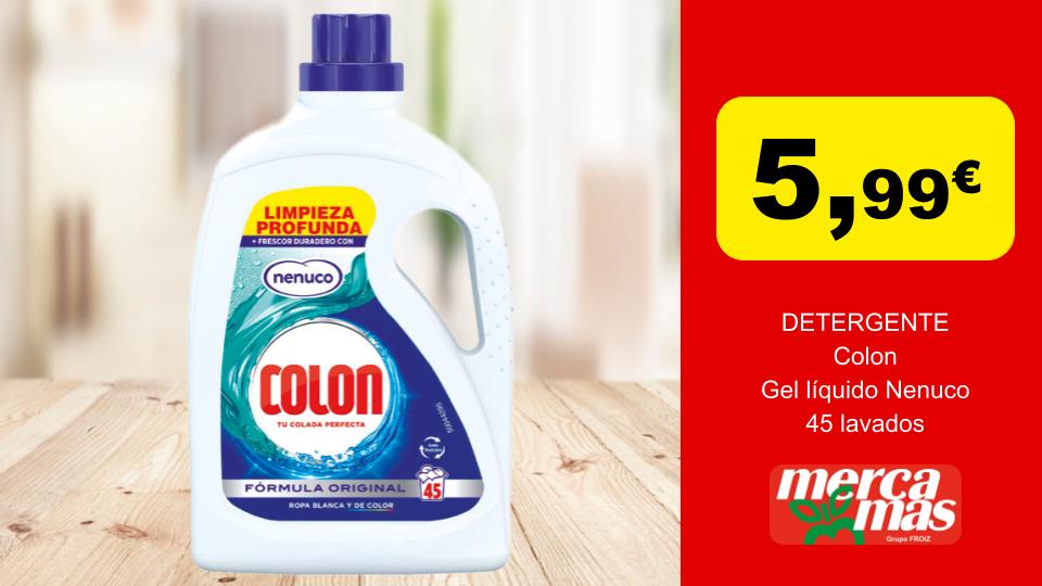 Oferta de detergente Colon gel líquido Nenuco en Mercamás Casal