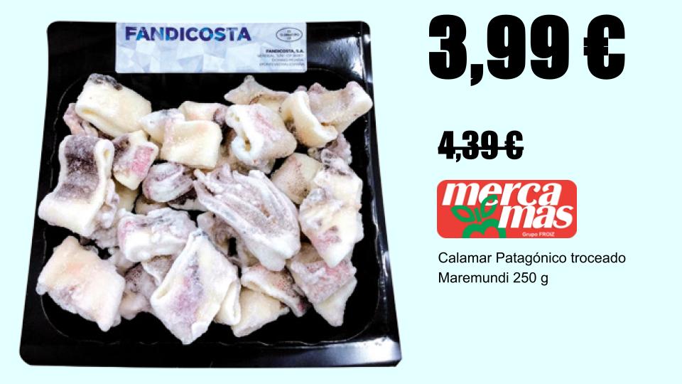 Calamar Patagónico troceado Maremundi 250 g en oferta en Mercamas Casal
