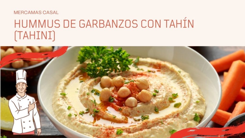 Hummus de garbanzos con tahín (tahini)