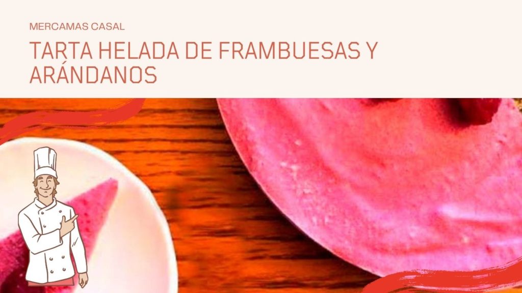 Tarta helada de frambuesas y arándanos