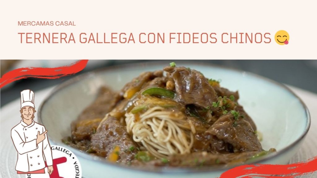 Ternera gallega con fideos chinos 😋