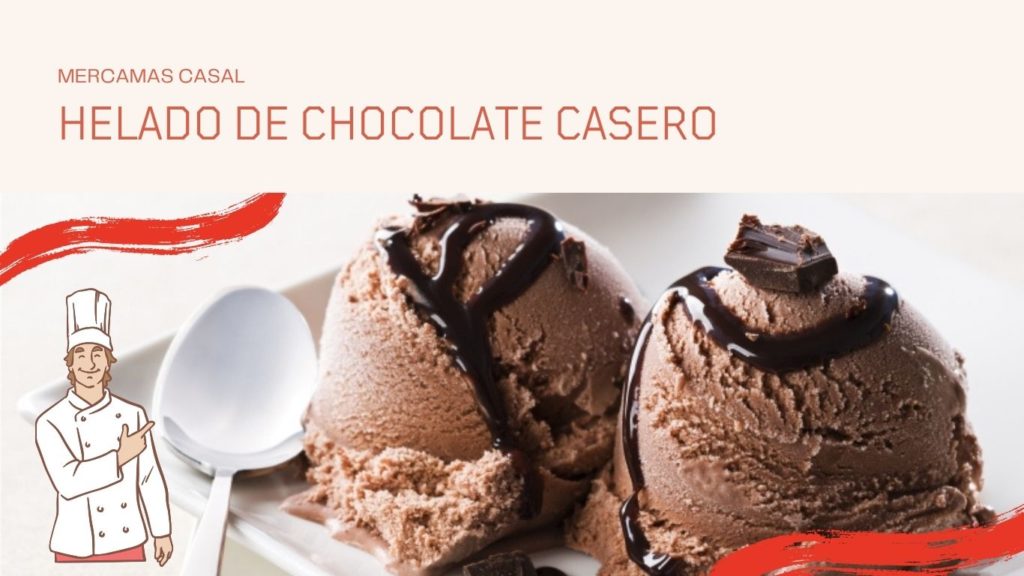 Helado de chocolate casero