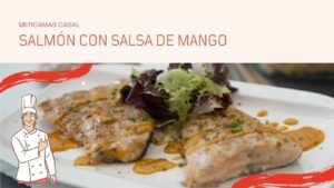 Salmón con salsa de mango
