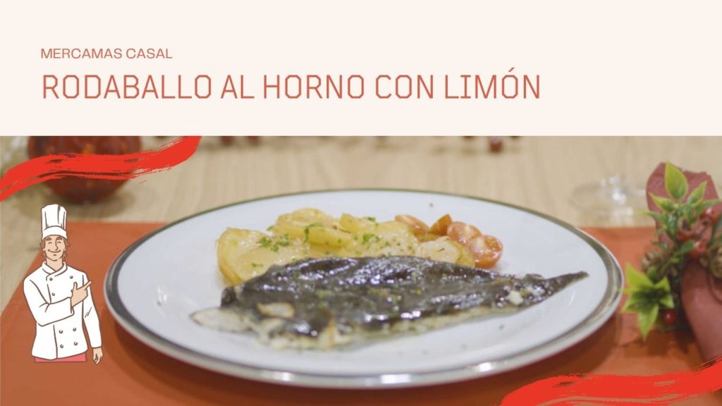 Rodaballo al horno con limón