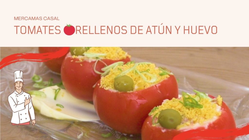 Tomates 🍅rellenos de atún y huevo