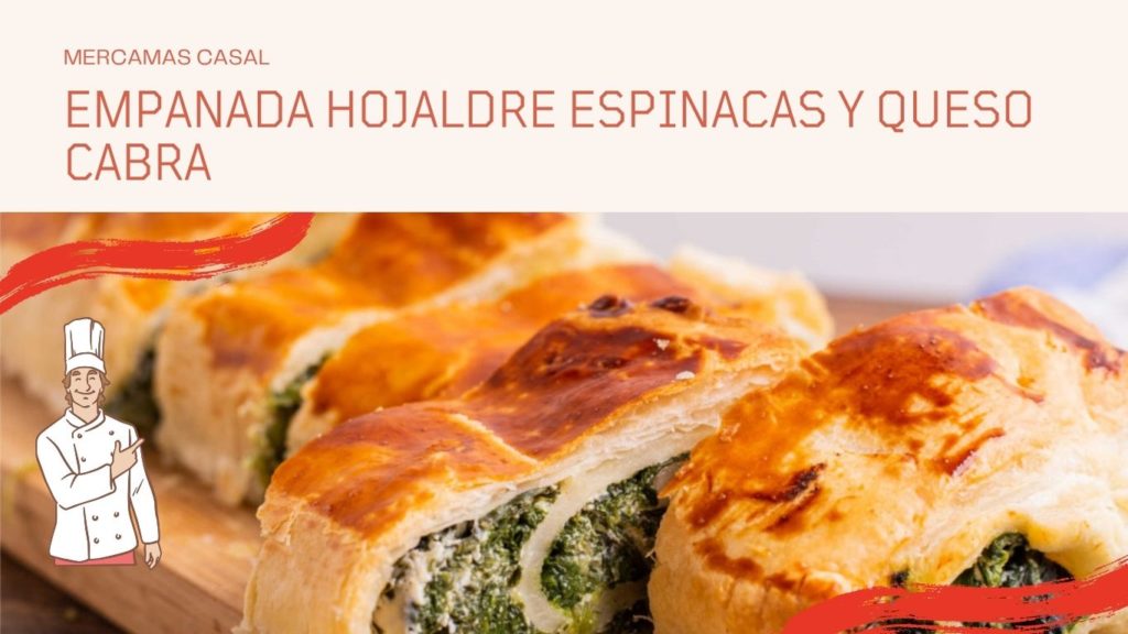 Empanada hojaldre espinacas y queso cabra