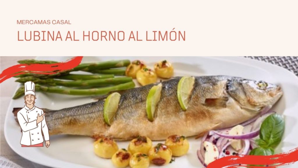 Lubina al horno al limón