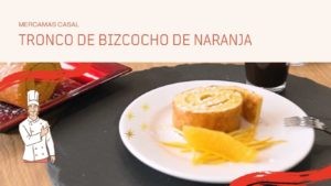 Tronco de bizcocho de naranja
