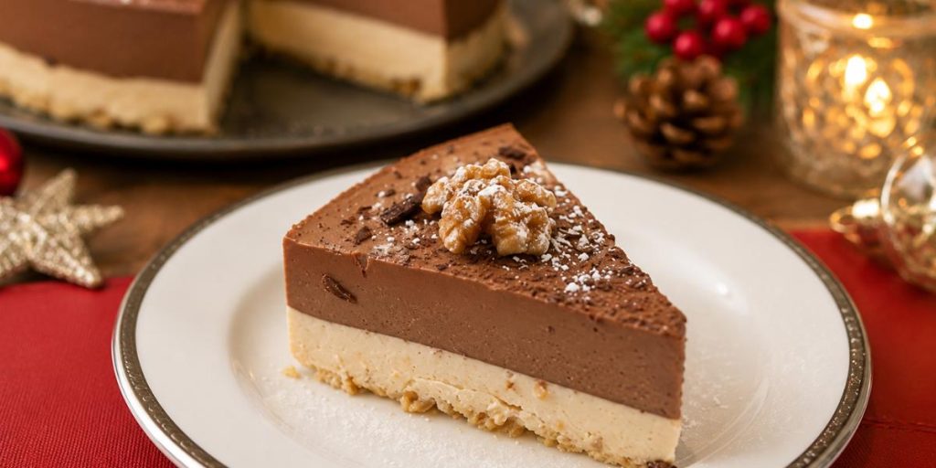 Tarta de turrón y chocolate