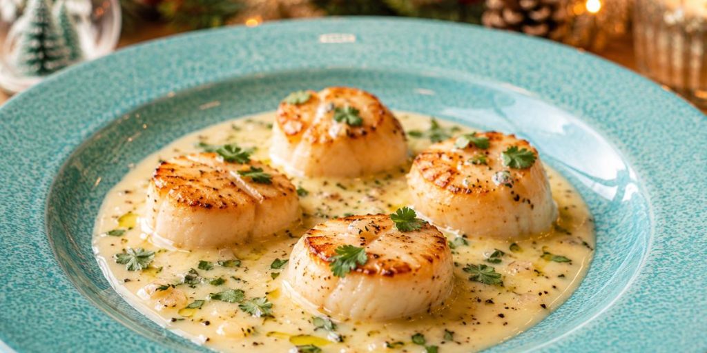 Vieiras con salsa beurre blanc