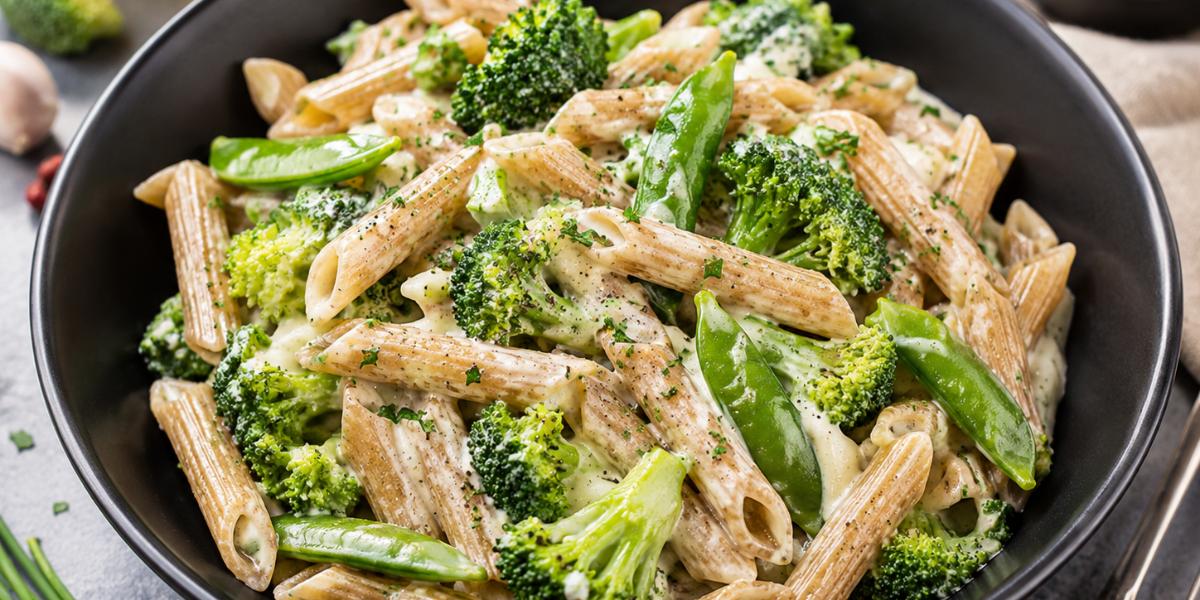 Pasta integral con brócoli y crema