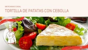 Tortilla de patatas con cebolla