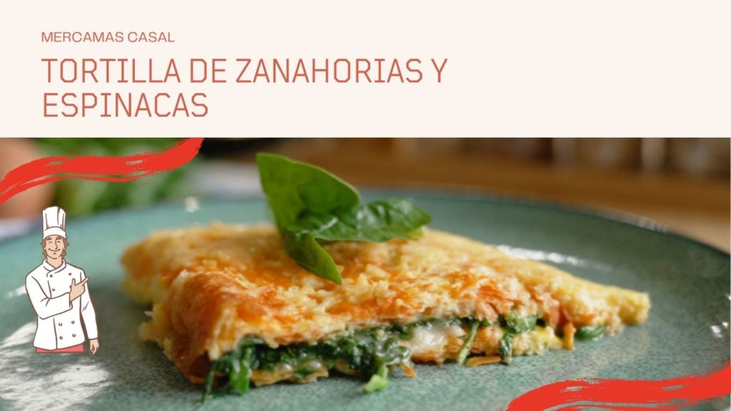 Tortilla de zanahorias y espinacas