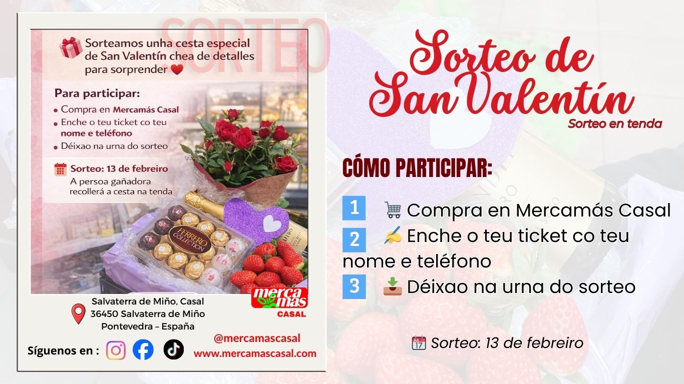 SORTEO SAN VALENTIN CESTA TIENDA