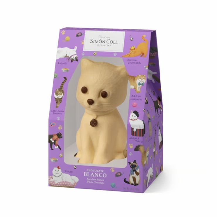 Gato de chocolate blanco de Pascua Simon Coll 165 g