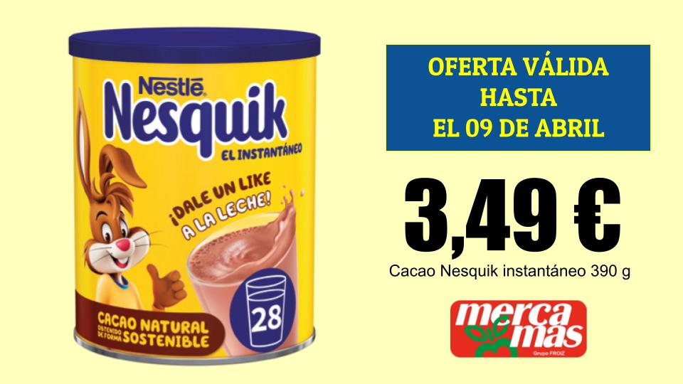 Cacao Nesquik instantáneo 390 g en Mercamas Casal