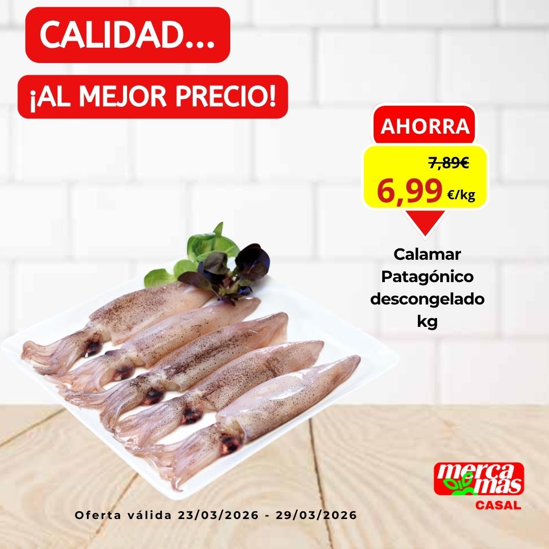 calamar patagonico oferta supermercado Salvaterra