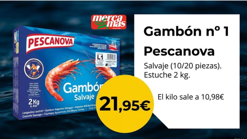 Gambón nº1 Pescanova salvaje estuche 2 kg en oferta en Mercamas Casal