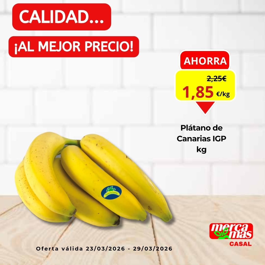 platano de canarias oferta supermercado Salvaterra