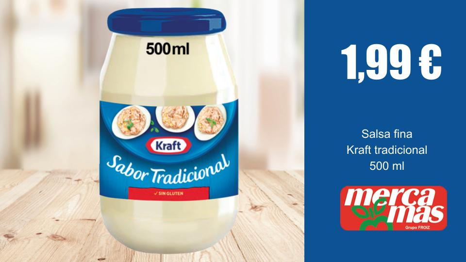 Salsa fina Kraft tradicional 500 ml en oferta en Mercamas Casal