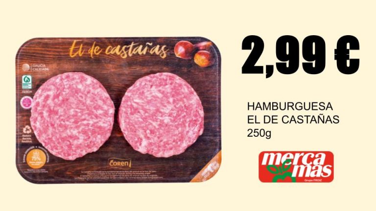 Hamburguesa El de Castañas 250 g en oferta en Mercamas Casal