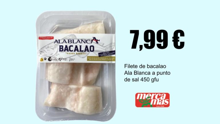 Trozos de bacalao en oferta en pescadería Mercamás Casal