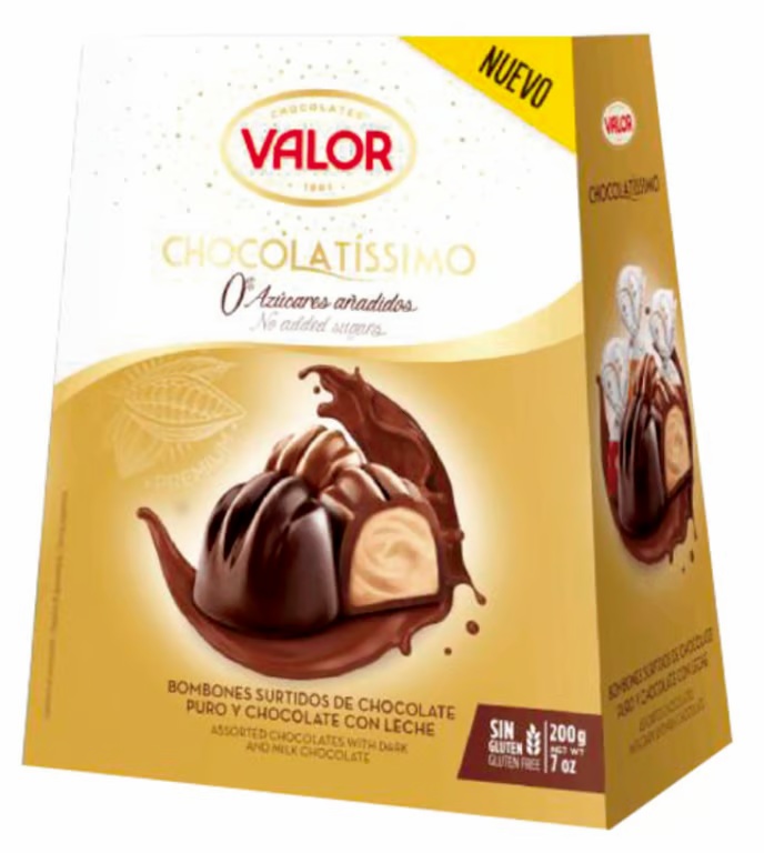 Bombones Valor sin azúcares añadidos en oferta para regalar el Día de la Madre