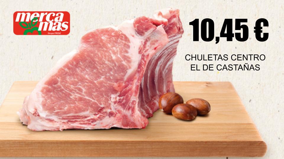 Chuletas centro de castañas en Mercamas Casal