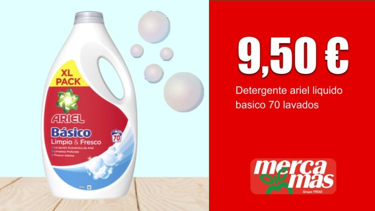 Detergente Ariel líquido en oferta en Mercamas Casal