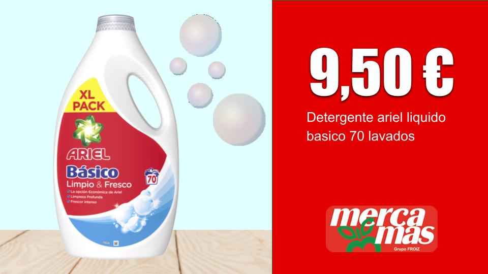 Detergente Ariel líquido en oferta en Mercamas Casal