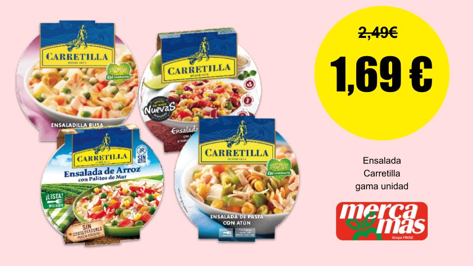 Ensaladas Carretilla listas para comer en oferta en Mercamas Casal
