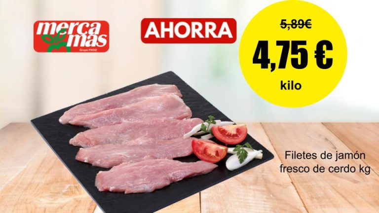 Filetes de jamón fresco de cerdo en oferta en Mercamas Casal