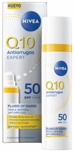 Fluido Nivea Q10 antiarrugas SPF50 en oferta para regalar el Día de la Madre