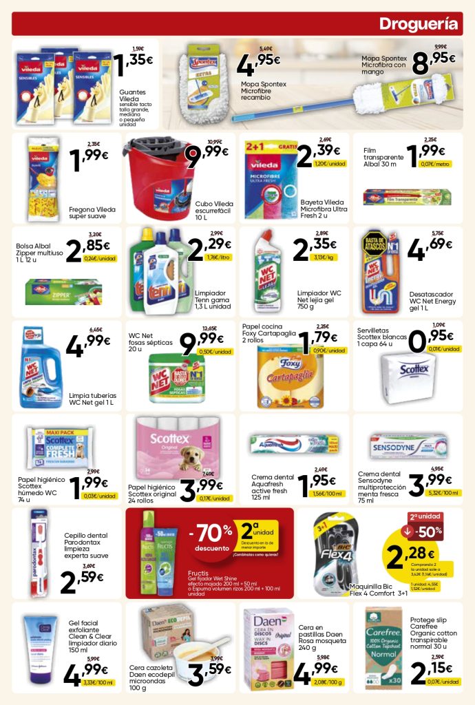 Ofertas de productos de limpieza, higiene y droguería en Mercamás Casal