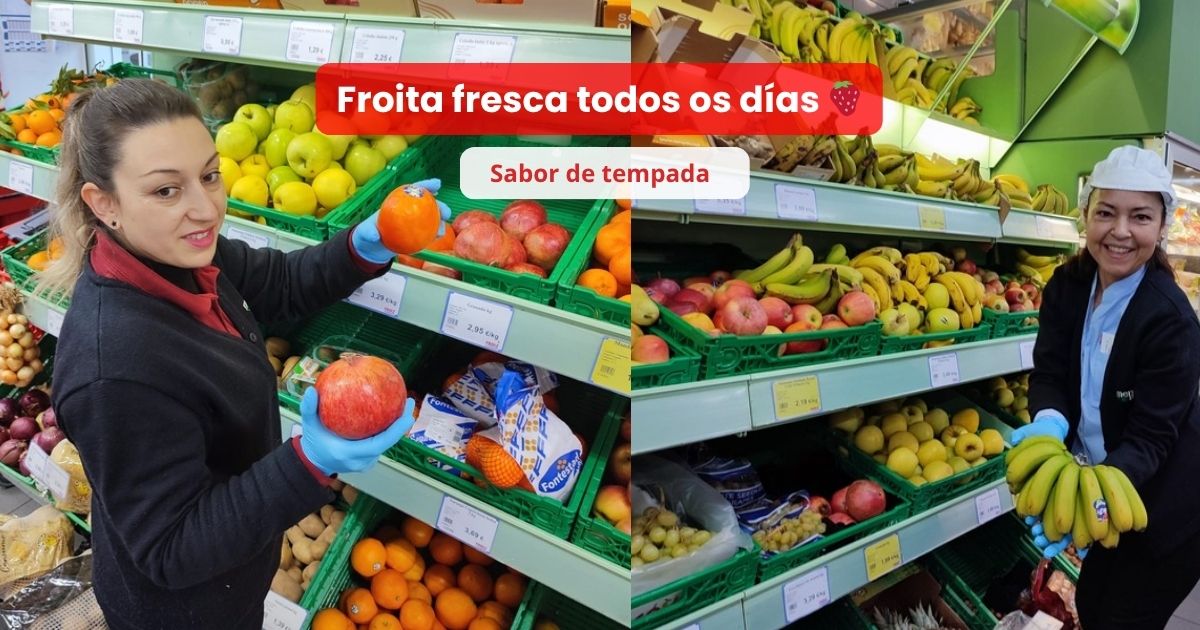 Frutería con fruta fresca y de temporada en Mercamas Casal