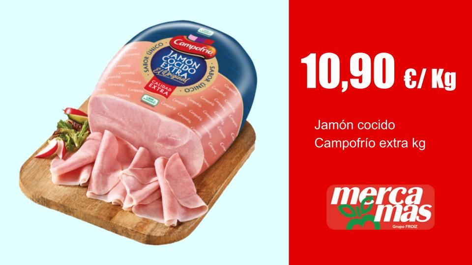 Jamón cocido Campofrío extra en oferta en Mercamas Casal