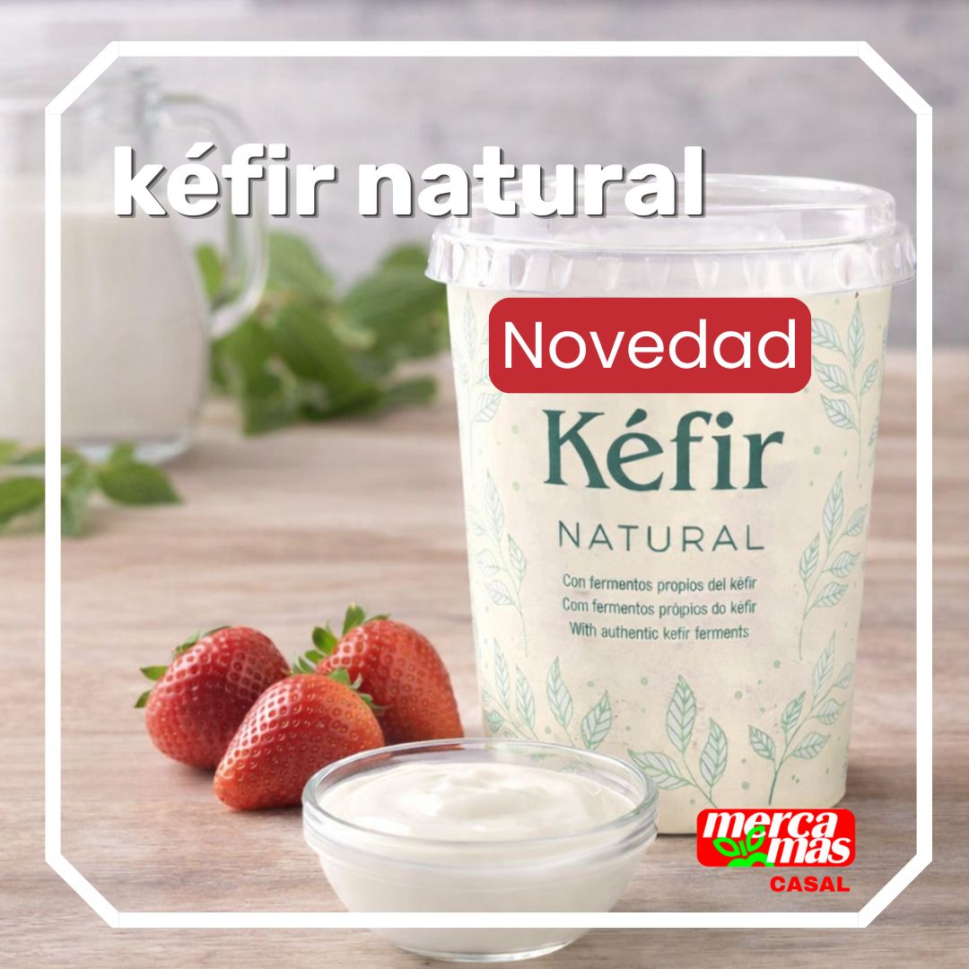 Kéfir natural disponible en Mercamás Casal en Salvaterra de Miño