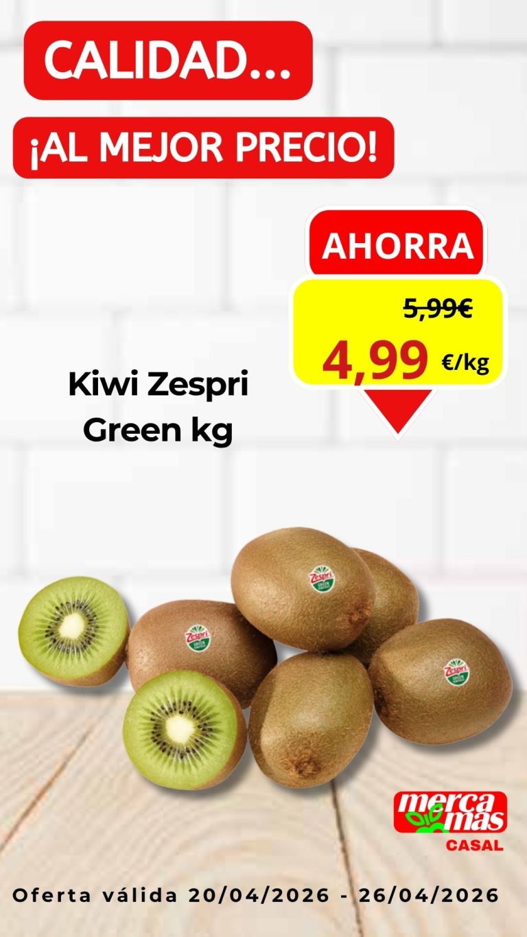 Kiwi Zespri Green en oferta en Mercamás Casal en Salvaterra de Miño