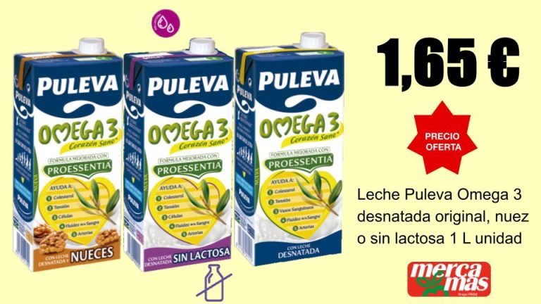 Leche Puleva Omega 3 en oferta en supermercado