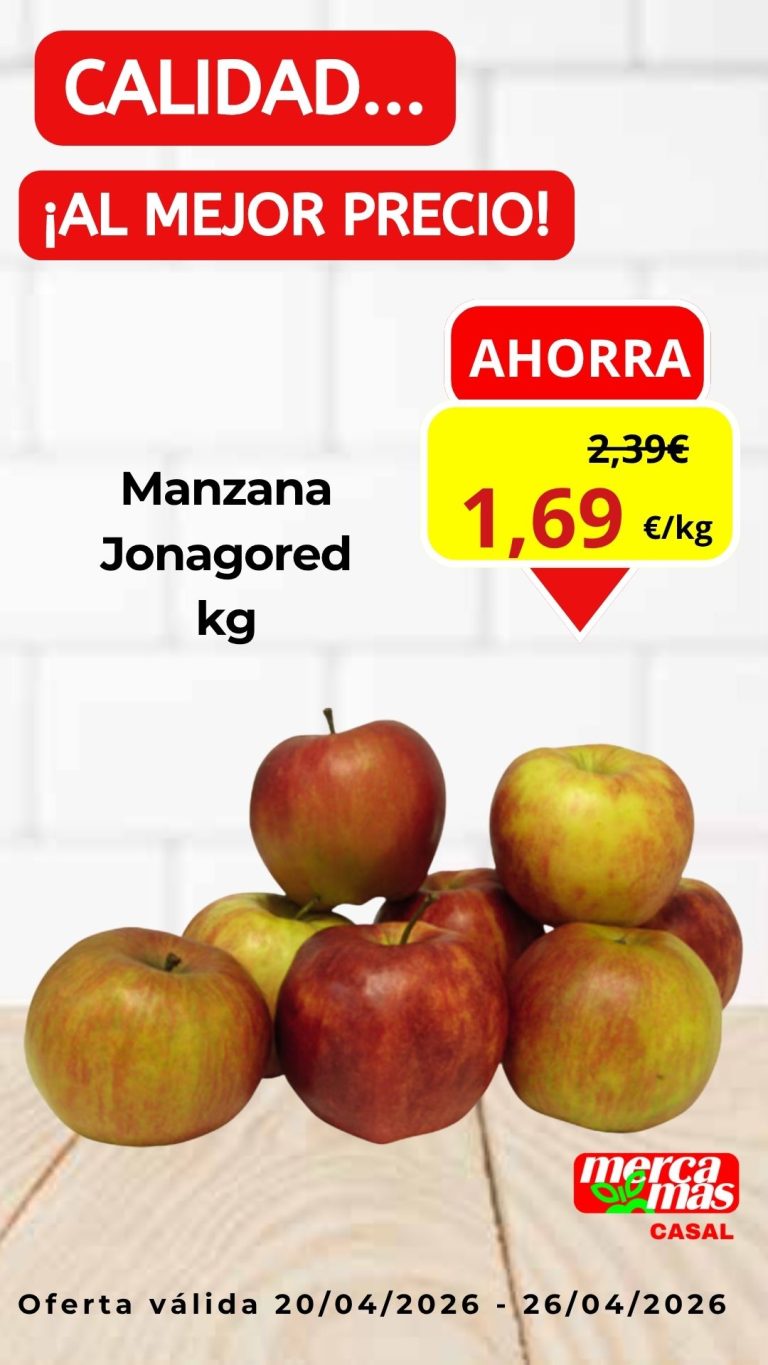 Manzana Jonagored en oferta en Mercamás Casal en Salvaterra de Miño