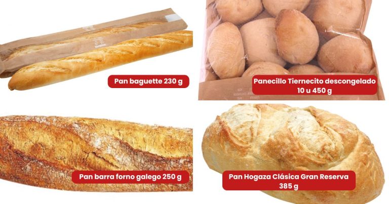 Pan disponible cada día en Mercamás Casal en Salvaterra de Miño