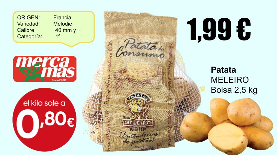 Patata Meleiro bolsa 2,5 kg en oferta en Mercamas Casal
