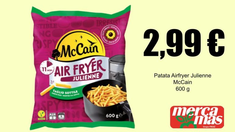 Patatas McCain Air Fryer Julienne en oferta en supermercado Mercamás Casal