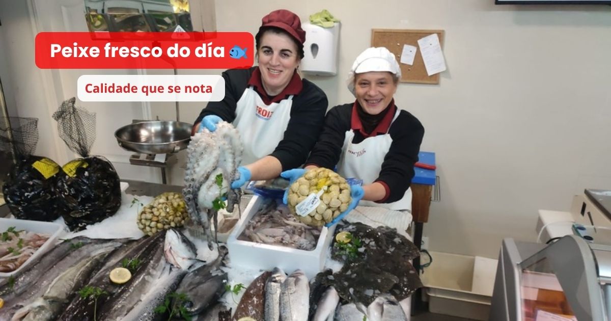 Pescadería con pescado fresco del día en Mercamas Casal
