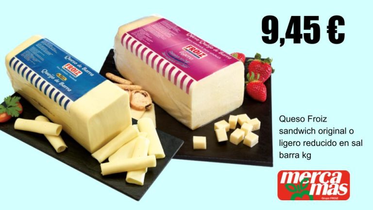 Queso Froiz barra sandwich en Mercamas Casal