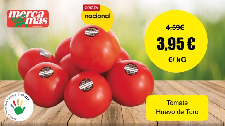 Tomate Huevo de Toro en oferta por kilo en frutería Mercamás Casal