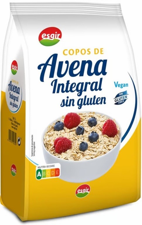 Copos de avena Esgir integral sin gluten 450 g en Mercamás Casal