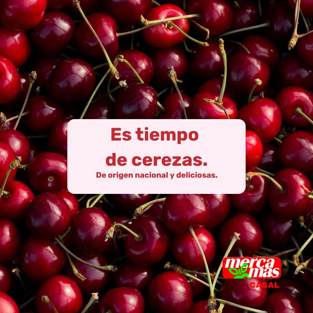 Cerezas de origen nacional con beneficios para el sistema inmune disponibles en Mercamas Casal