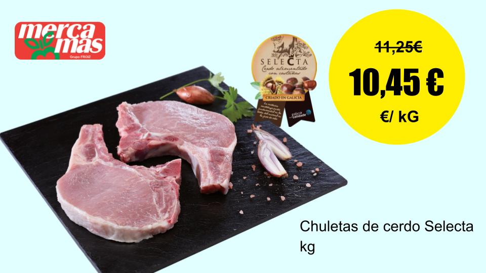 Chuletas de cerdo Selecta en oferta en Mercamas Casal